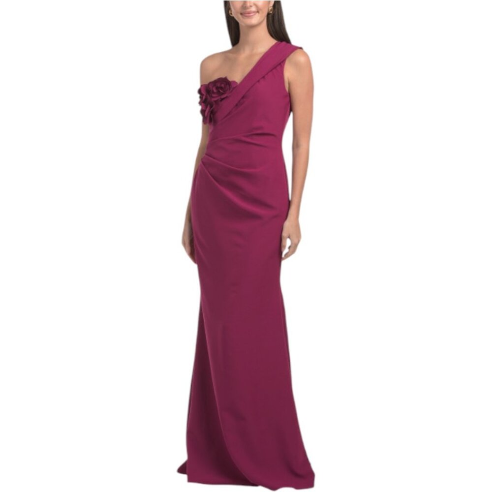 RENE BY RENE RUIZ One Shoulder Rosette Mermaid Gown